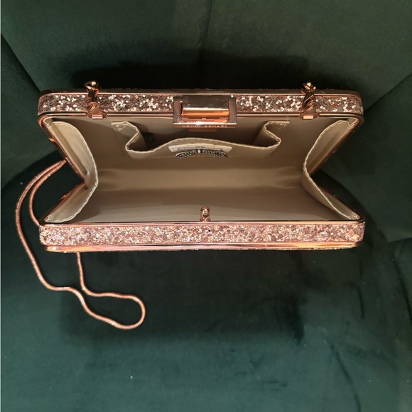 Henri Bendel rose pink Glitter Minaudiere handbag - Picture 5 of 9